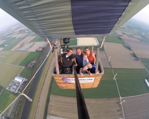 Private balloon flights above North Holland